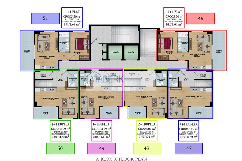 Купить дешево Квартиры в новом жилом комплексе с отельной инфраструктурой в районе Паяллар, Алания 9 