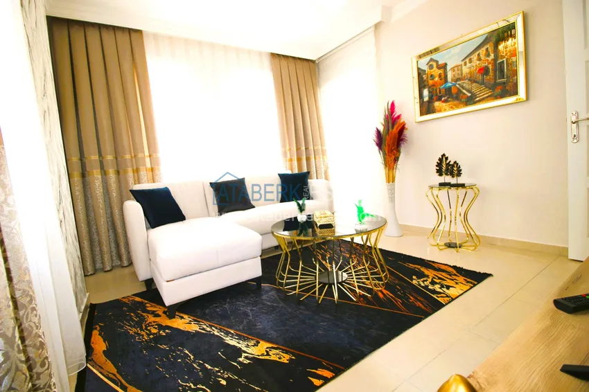 Приобрести Трехкомнатная квартира с новой мебелью в Джикджилли - район ТЦ Аланиум 9