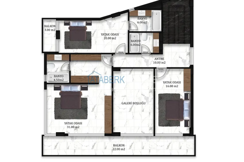 Купить дешево Современные видовые двухуровневые виллы по ценам от застройщика в районе Оба 1 