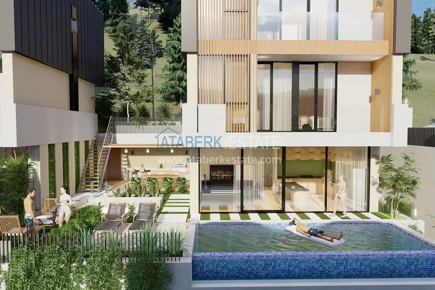 Новый проект элитных вилл – коттеджный комплекс в горном районе Алании, Тепе 4