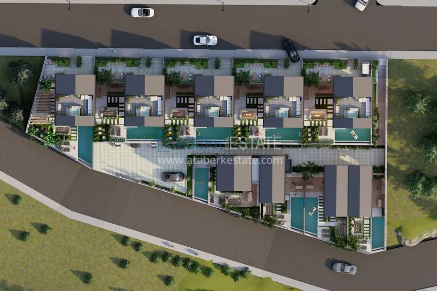 Новый проект элитных вилл – коттеджный комплекс в горном районе Алании, Тепе 6