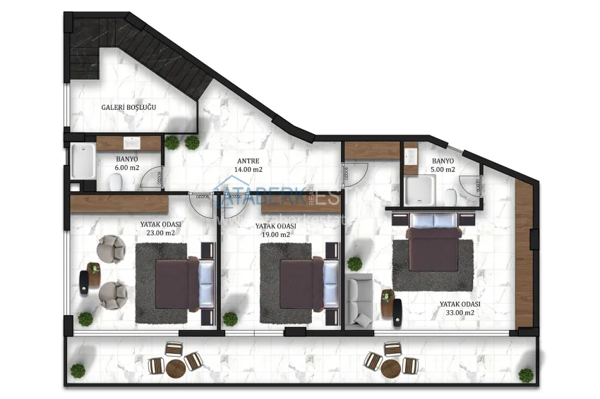 Купить дешево Современные видовые двухуровневые виллы по ценам от застройщика в районе Оба 3 