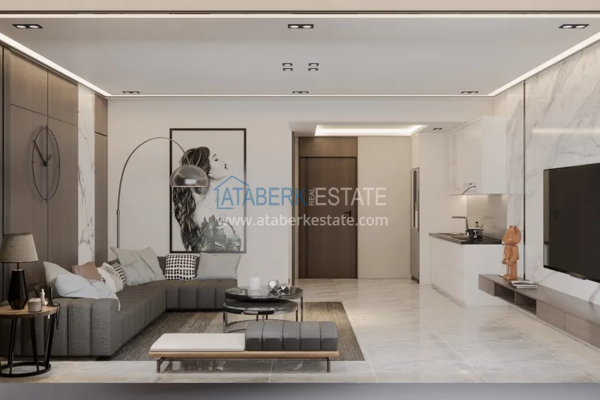 Приобрести Недвижимость от застройщика в Алании район Тюрклер - новый проект резиденции с апартаментами и виллами 2 