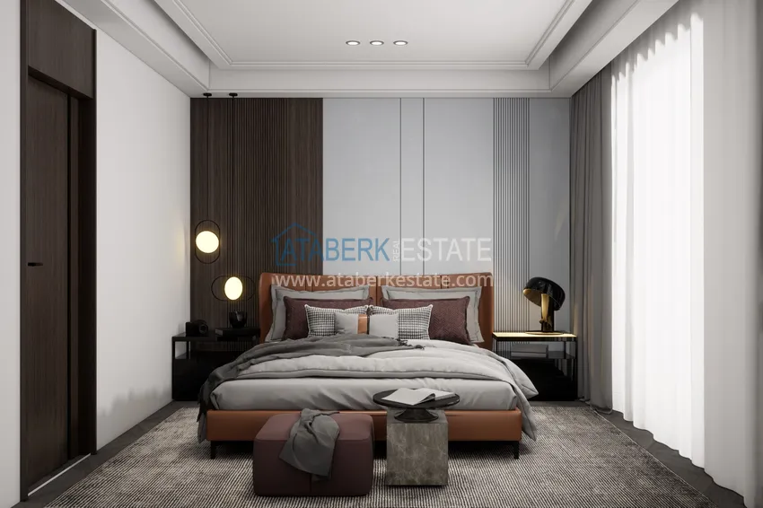 Приобрести Недвижимость от застройщика в Алании район Тюрклер - новый проект резиденции с апартаментами и виллами 5 