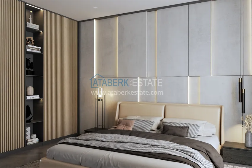 Приобрести Недвижимость от застройщика в Алании район Тюрклер - новый проект резиденции с апартаментами и виллами 7 