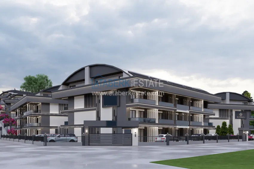 Недвижимость от застройщика в Алании район Тюрклер - новый проект резиденции с апартаментами и виллами 1 