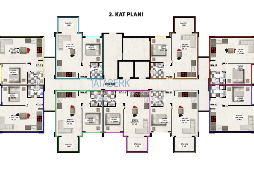Купить дешево Новый проект жилого комплекса комфорт-класса, в Газипаше 1