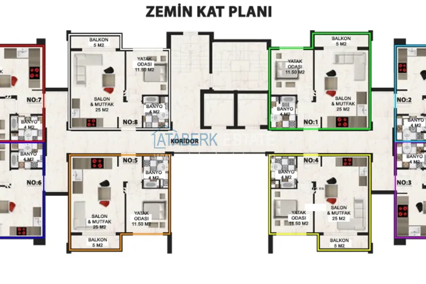 Купить дешево Новый проект жилого комплекса комфорт-класса, в Газипаше 3