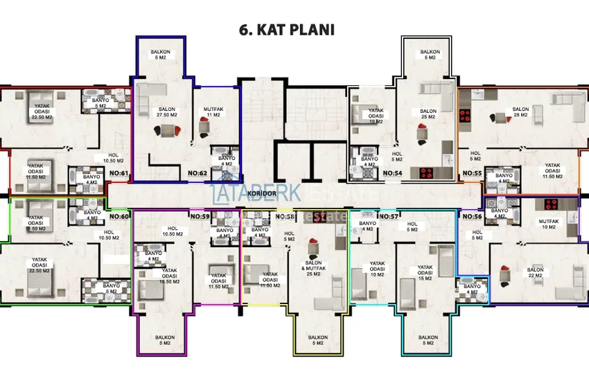 Купить дешево Новый проект жилого комплекса комфорт-класса, в Газипаше 5