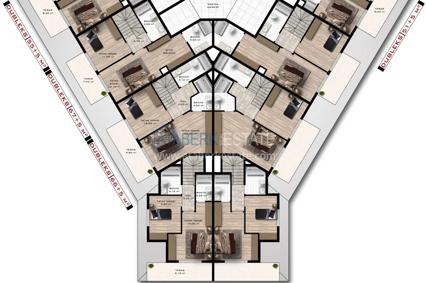 Купить дешево Квартиры от инвестора в строящемся жилом комплексе - Махмутлар, Алания 4 