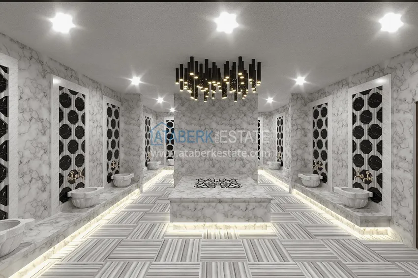 Недвижимость от застройщика в Алании район Тюрклер - новый проект резиденции с апартаментами и виллами 18 