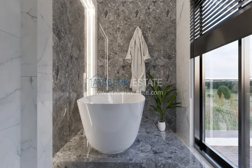 Приобрести Недвижимость от застройщика в Алании район Тюрклер - новый проект резиденции с апартаментами и виллами 15 