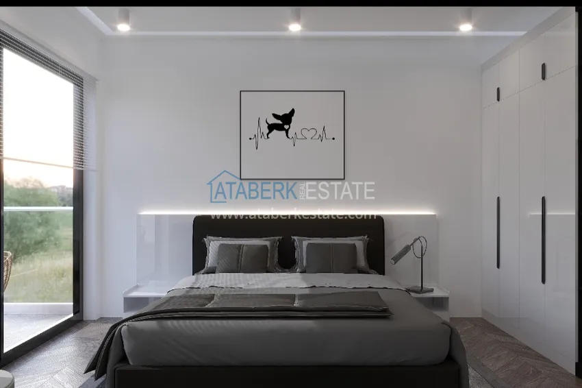 Приобрести Недвижимость от застройщика в Алании район Тюрклер - новый проект резиденции с апартаментами и виллами 12 