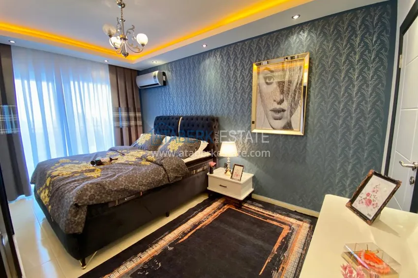 Приобрести Квартира с открытым видом на море в Махмутларе – дизайнерский интерьер, новая мебель 13