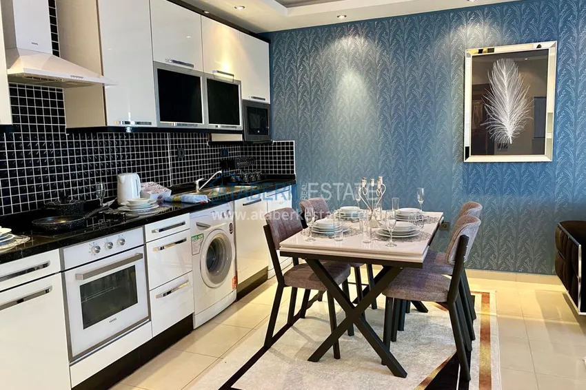 Приобрести Квартира с открытым видом на море в Махмутларе – дизайнерский интерьер, новая мебель 3