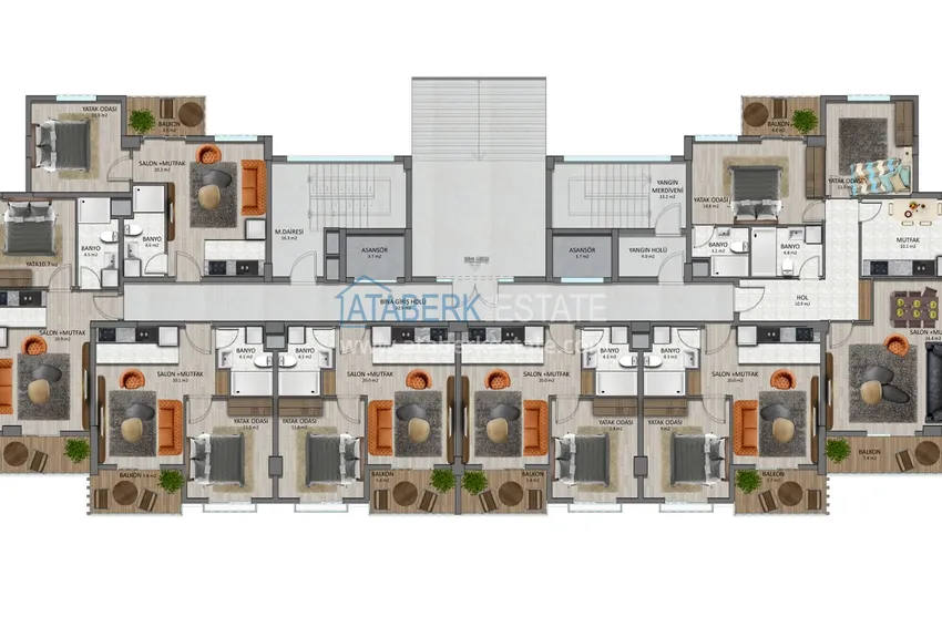 Купить дешево Новый проект элитной резиденции с отельной инфраструктурой Алания - Авсаллар 6 