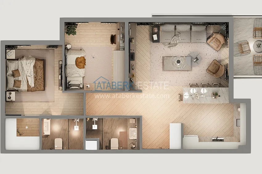 Купить дешево Квартиры в Анталии – Алтынташ, по доступным ценам в строящемся жилом комплексе 6 