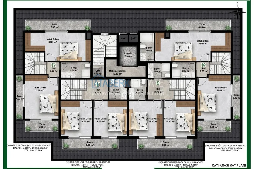 Купить дешево Новый проект высококачественного жилого комплекса в центре Алании – район пляжа Клеопатра. С правом на гражданство! 3