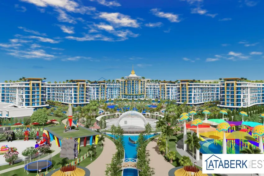 Квартира у моря напрямую от инвестора в строящемся комплекс-отеле - Алания, район Тюрклер 1 