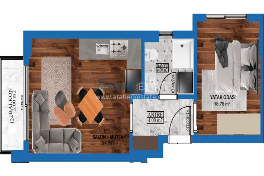 Купить дешево Новый современный проект бутик-комплекса с инфраструктурой, в Газипаше 6 