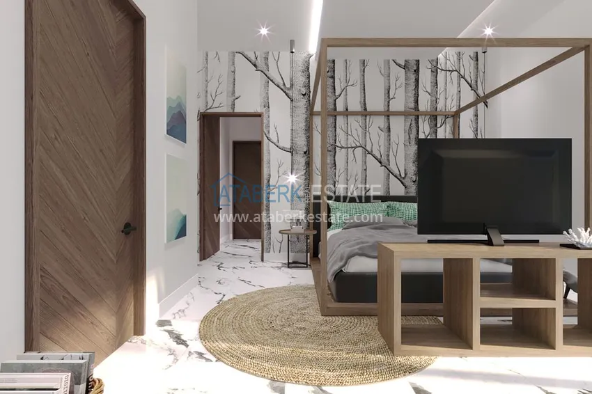 Приобрести Виллы премиум-класса! Уникальный проект коттеджного комплекса под гражданство - Алания район Ешильоз 13 