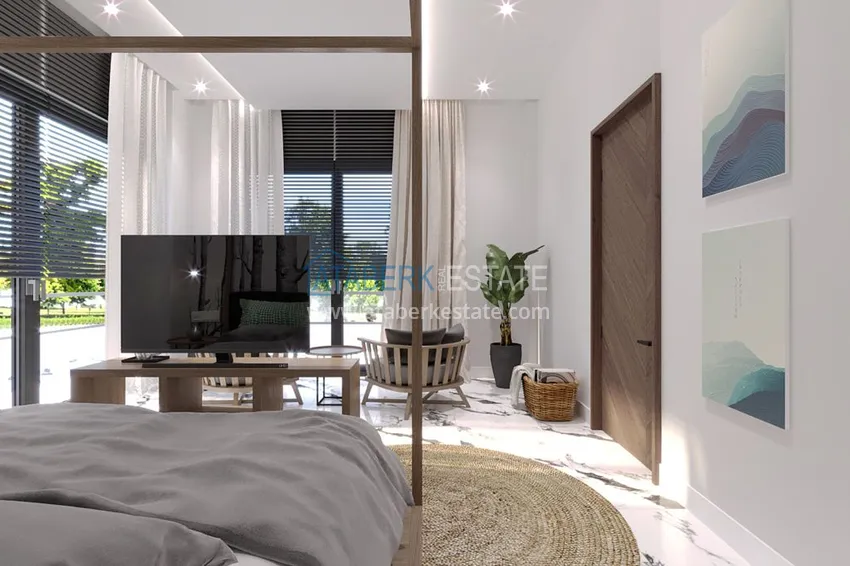 Приобрести Виллы премиум-класса! Уникальный проект коттеджного комплекса под гражданство - Алания район Ешильоз 15 