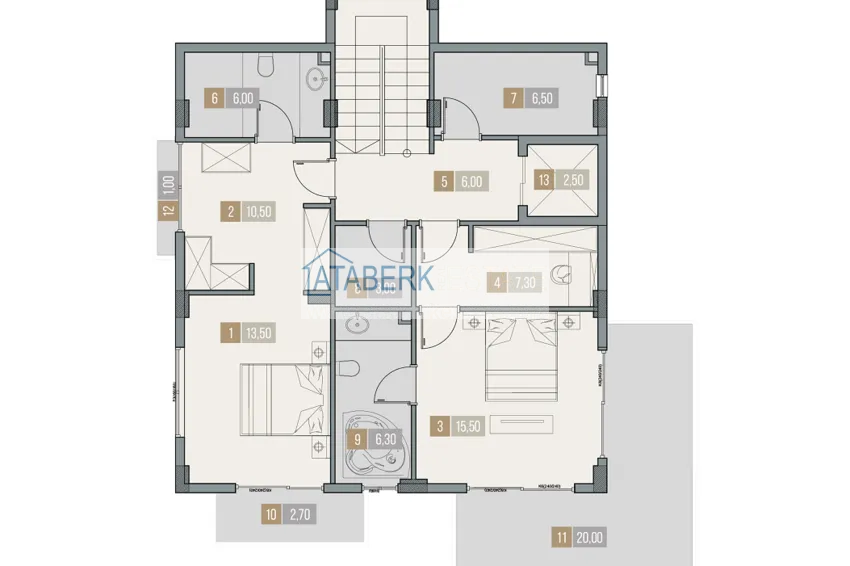 Купить дешево Виллы премиум-класса! Уникальный проект коттеджного комплекса под гражданство - Алания район Ешильоз 21 