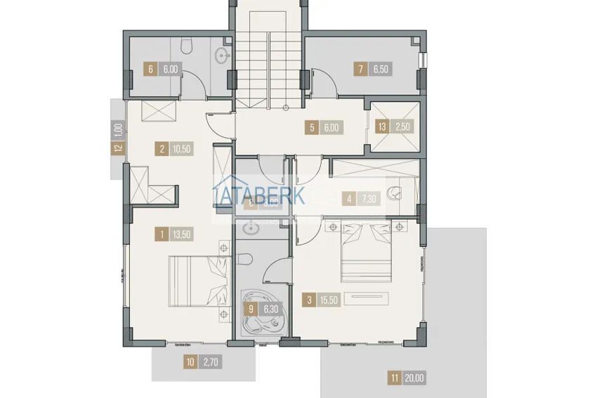 Купить дешево Виллы премиум-класса! Уникальный проект коттеджного комплекса под гражданство - Алания район Ешильоз 27 