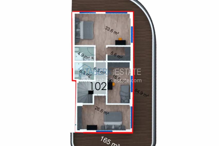 Купить дешево Инвестиционная недвижимость – новый проект резиденции с отельной инфраструктурой в Газипаше 14