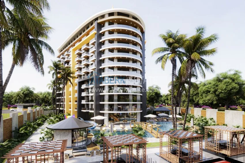 Квартиры в Газипаше на этапе котлована в резиденции с отельной инфраструктурой 1