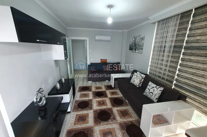 Приобрести Меблированная квартира с отдельной кухней, видом на море и горы - Алания район Махмутлар 12 