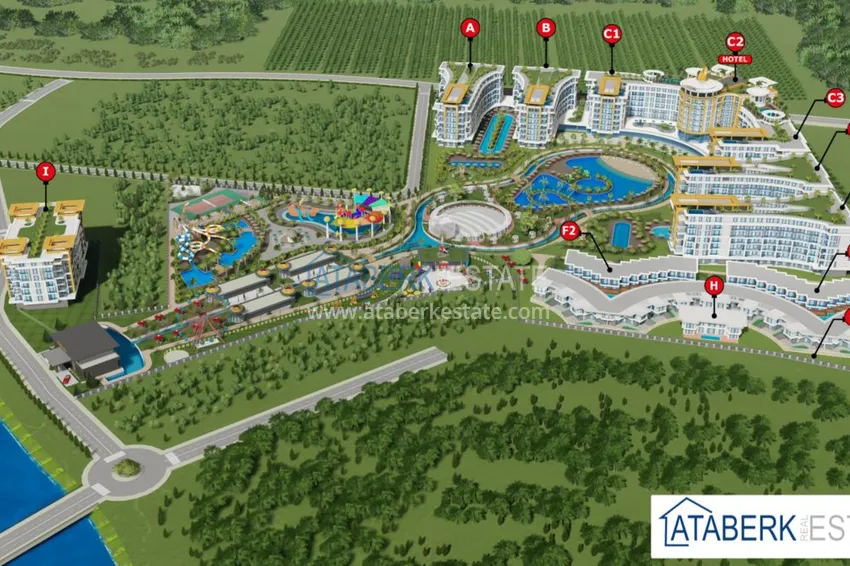 Квартира у моря напрямую от инвестора в строящемся комплекс-отеле - Алания, район Тюрклер 13 