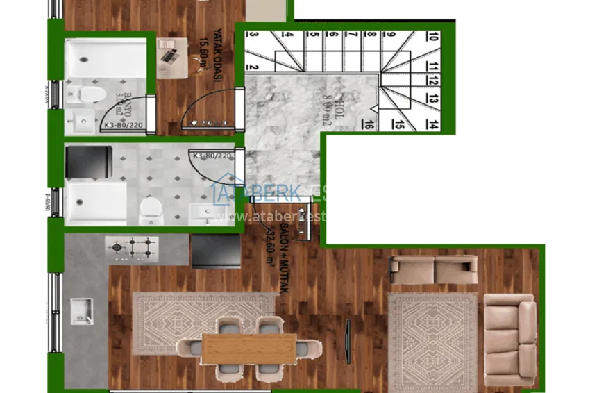 Купить дешево Новый современный проект бутик-комплекса с инфраструктурой, в Газипаше 22 