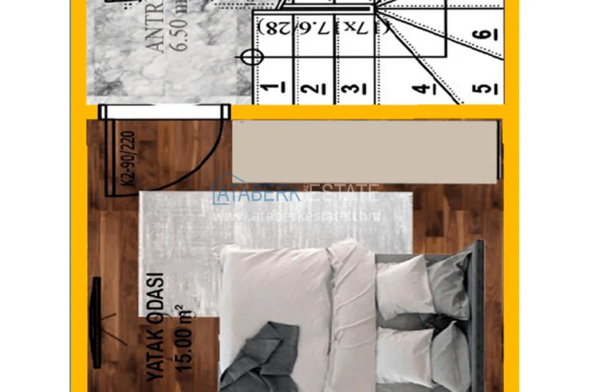 Купить дешево Новый современный проект бутик-комплекса с инфраструктурой, в Газипаше 25 