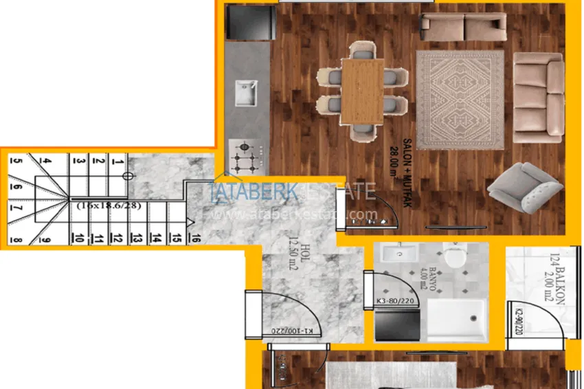 Купить дешево Новый современный проект бутик-комплекса с инфраструктурой, в Газипаше 26 