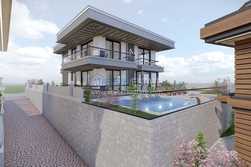 Виллы премиум-класса! Уникальный проект коттеджного комплекса под гражданство - Алания район Ешильоз 19 