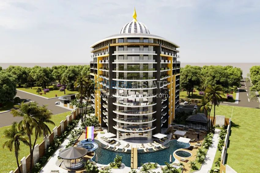 Квартиры в Газипаше на этапе котлована в резиденции с отельной инфраструктурой 9