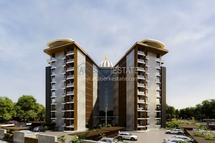 Квартиры в Газипаше на этапе котлована в резиденции с отельной инфраструктурой 10