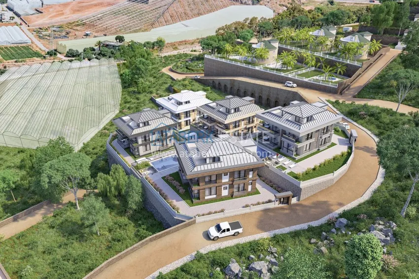 Виллы премиум-класса! Уникальный проект коттеджного комплекса под гражданство - Алания район Ешильоз 2 