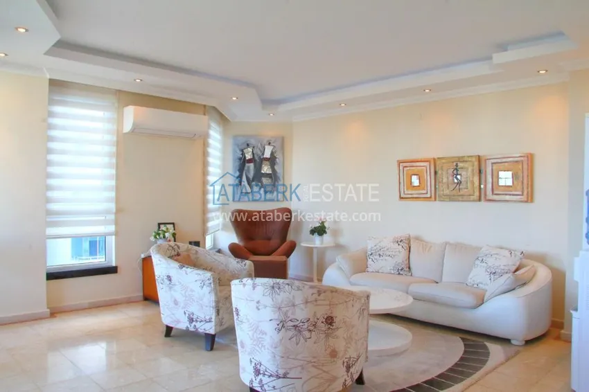 Приобрести Двухэтажная квартира в районе Тосмур с мебелью в комплексе на берегу горной реки  1 