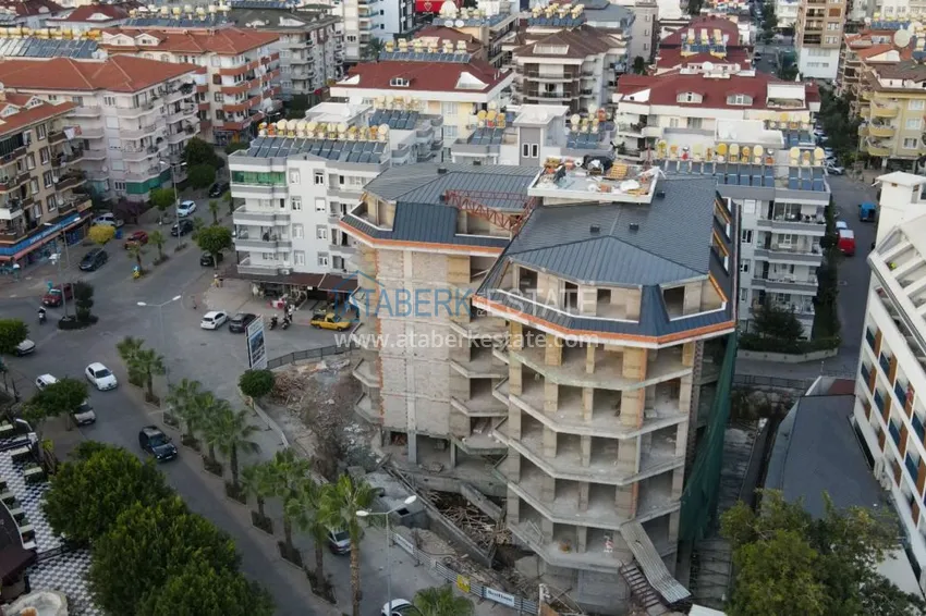 Двухкомнатная квартира в районе Оба в комплексе на этапе строительства 2 