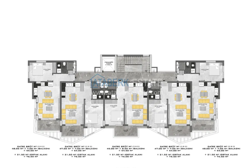 Купить дешево Инвестиционная недвижимость на этапе проекта – Алания район верхняя Оба 2 
