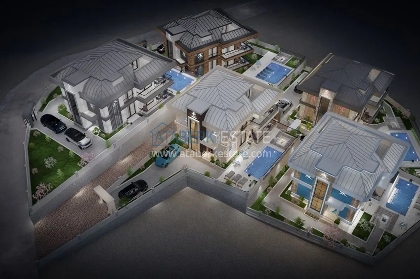 Виллы премиум-класса! Уникальный проект коттеджного комплекса под гражданство - Алания район Ешильоз 26 