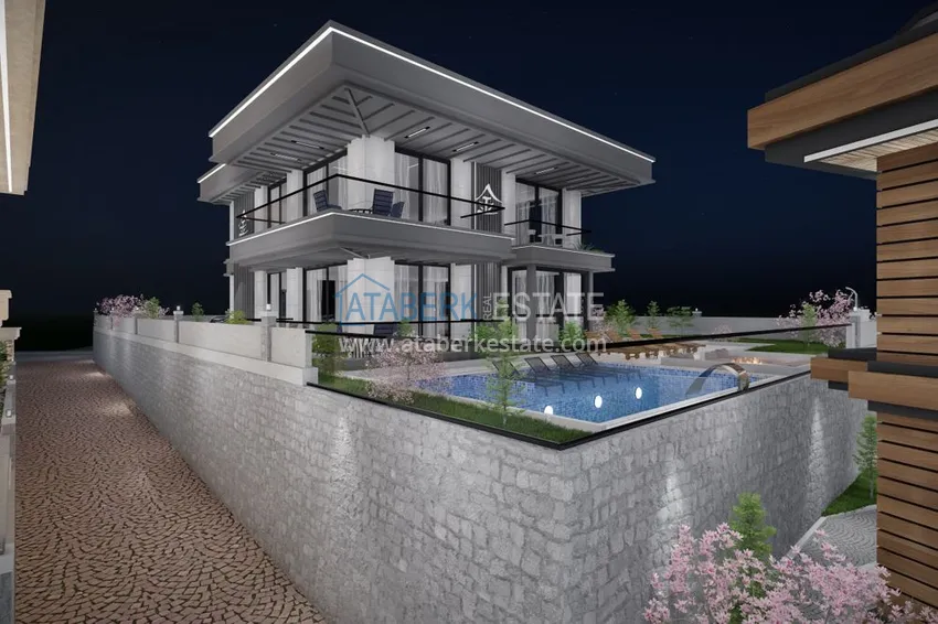 Виллы премиум-класса! Уникальный проект коттеджного комплекса под гражданство - Алания район Ешильоз 27 