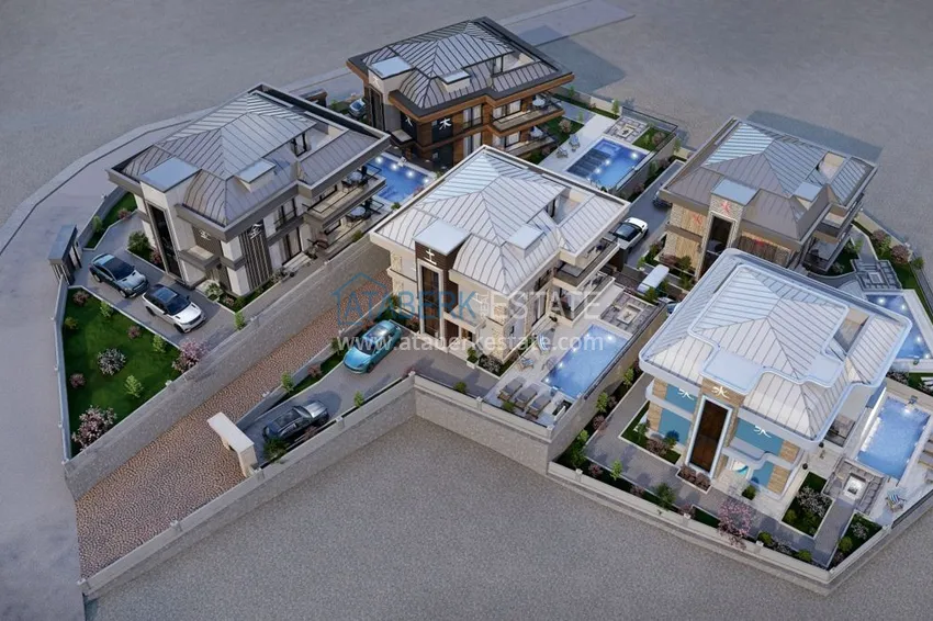 Виллы премиум-класса! Уникальный проект коттеджного комплекса под гражданство - Алания район Ешильоз 31 