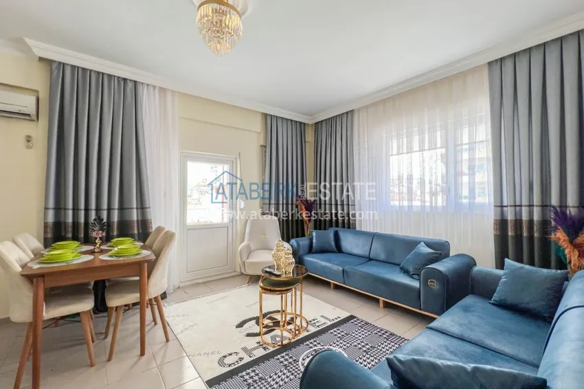 Приобрести Двухкомнатная квартира на берегу моря с новой мебелью - первая линия Махмутлар 3