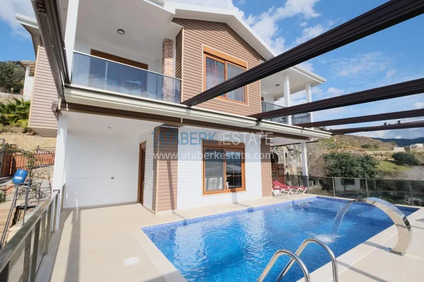 Роскошный двухэтажный особняк у подножья гор – Алания, район Ешильоз 2