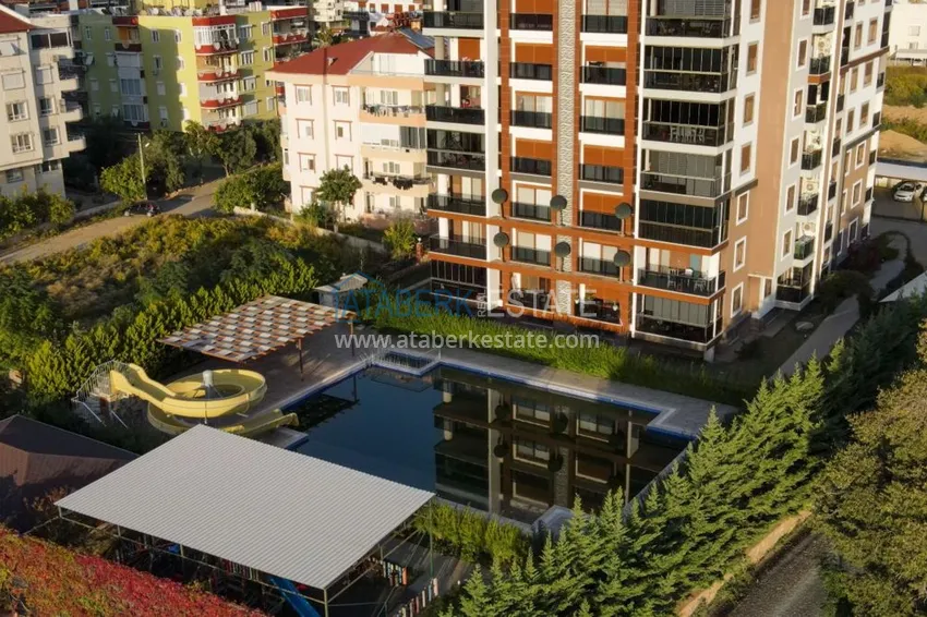 Двухкомнатная квартира с мебелью, застекленным балконом и с панорамным открытым видом на море и горы – Газипаша 3 