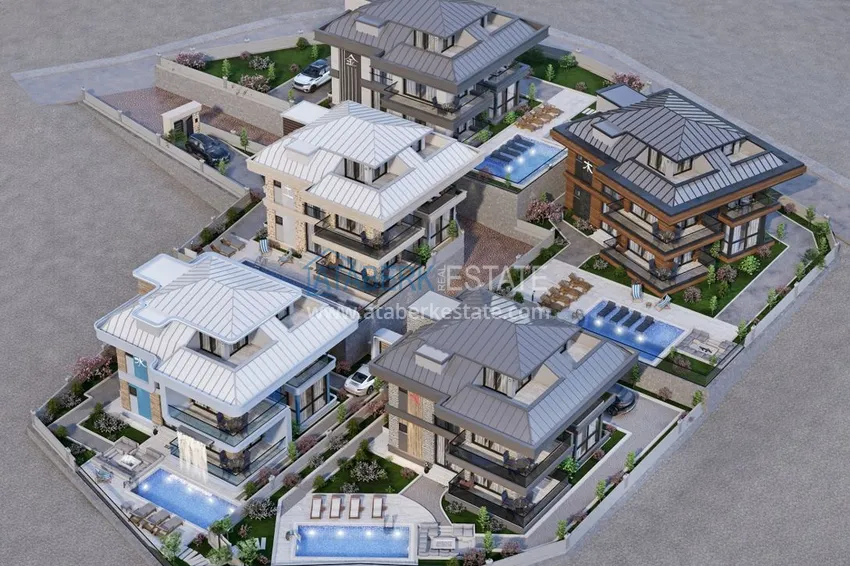 Виллы премиум-класса! Уникальный проект коттеджного комплекса под гражданство - Алания район Ешильоз 32 