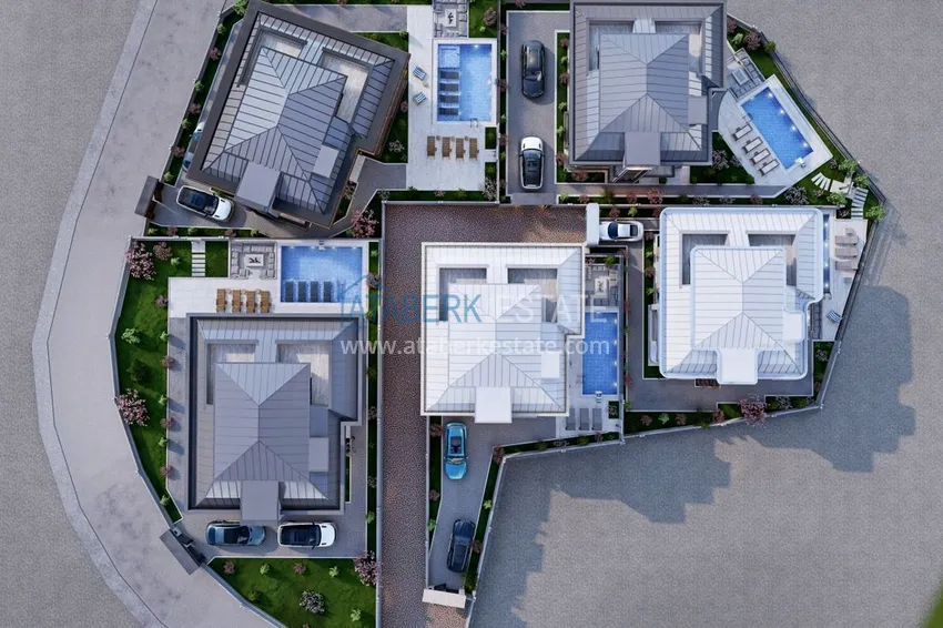 Виллы премиум-класса! Уникальный проект коттеджного комплекса под гражданство - Алания район Ешильоз 33 